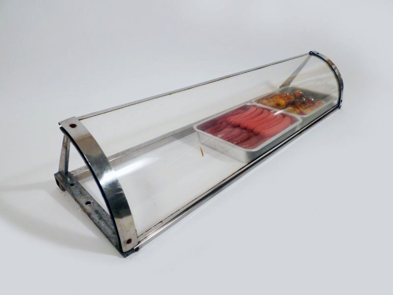 vitrina alimentos hosteleria metacrilato inox 20x104x28 (18eu.) 1u